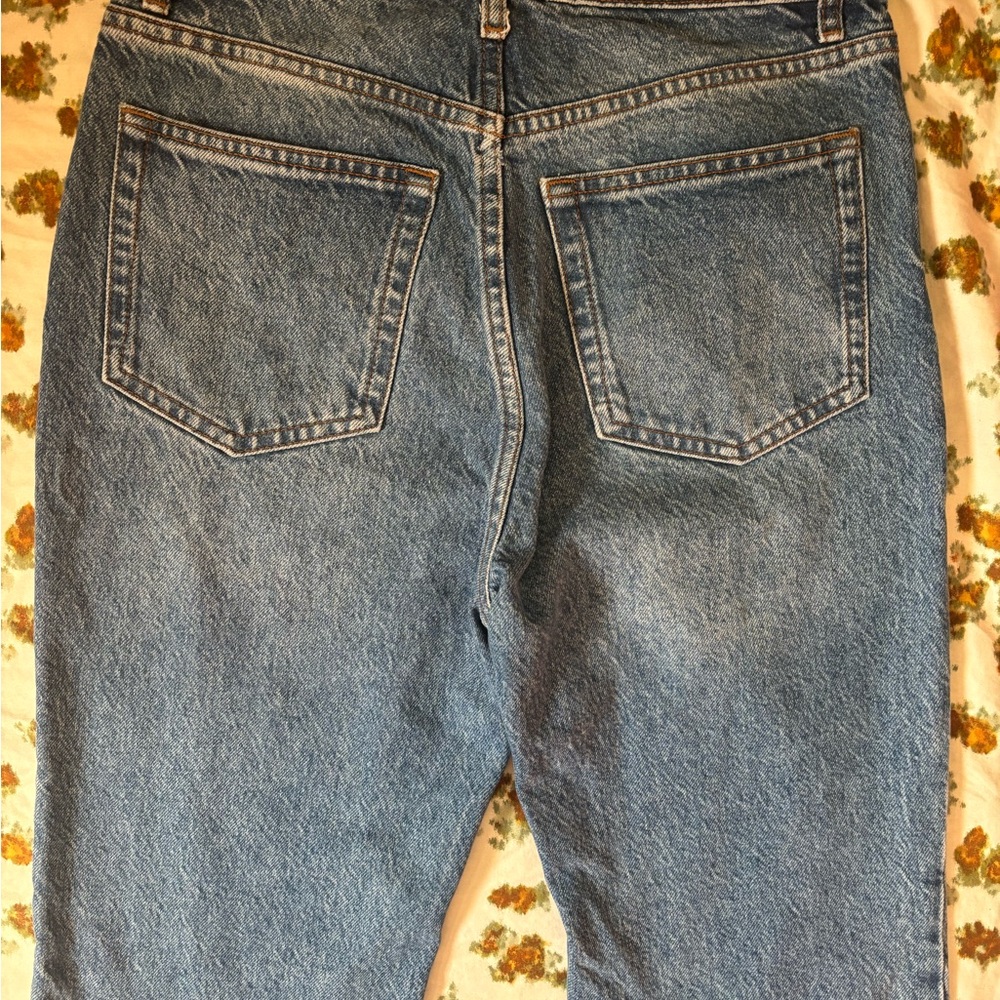 Reformation Cynthia High Rise Straight Jeans Button Fly Colorado Wash Size 26 - Picture 14 of 16